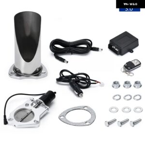 2.5インチ / 3インチ 電気 ステンレス 排気システム排気カットアウトカットアウトバルブ リモコン付きカットパイプ 排気カットアウト - 3 inch Cutout