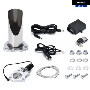 2.5インチ / 3インチ 電気 ステンレス 排気システム排気カットアウトカットアウトバルブ リモコン付きカットパイプ 排気カットアウト - 2.5 inch Cutout