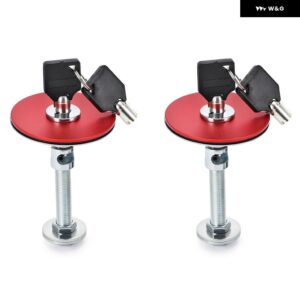 レーシング エンジン ボンネット フラッシュ プラス キー付き フードピン ラッチキット JR-HPL41 - Red