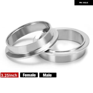 2.0インチ 2.25インチ 2.5インチ 2.75インチ 3.0インチ 3.25インチ 3.5インチ 3.75インチ 4インチ ステンレス 304 Vバンドフランジ メスオスノーマル - 3.25 femle and male