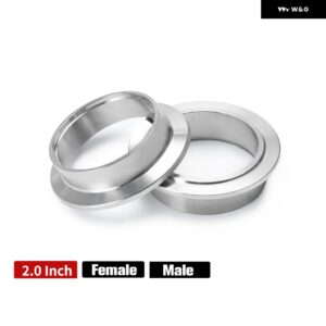 2.0インチ 2.25インチ 2.5インチ 2.75インチ 3.0インチ 3.25インチ 3.5インチ 3.75インチ 4インチ ステンレス 304 Vバンドフランジ メスオスノーマル - 2.0 femle and male