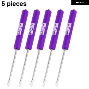 5個 多機能磁気絶縁セキュリティ リペア ハンドツールマイナス/プラスドライバーメンテナンス - Slotted head purple