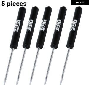 5個 多機能磁気絶縁セキュリティ リペア ハンドツールマイナス/プラスドライバーメンテナンス - Slotted head black