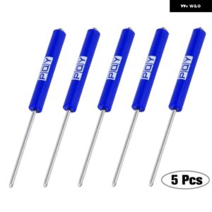 5個 多機能磁気絶縁セキュリティ リペア ハンドツールマイナス/プラスドライバーメンテナンス - Phillips head blue