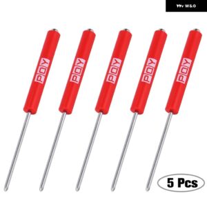 5個 多機能磁気絶縁セキュリティ リペア ハンドツールマイナス/プラスドライバーメンテナンス - Phillips head red