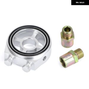 M20X1.5 3/4-16 1/8 NPT アルミ レーシング 油圧ゲージ オイルフィルター クーラーサンドイッチプレートアダプター JR6722 - Silver