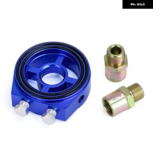 M20X1.5 3/4-16 1/8 NPT アルミ レーシング 油圧ゲージ オイルフィルター クーラーサンドイッチプレートアダプター JR6722 - Blue