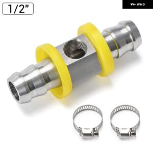 3/8 1/2インチ 燃料ライン燃料圧力 T フィッティングアダプタ燃料圧力ゲージ センサー カー T フィッティングアダプタコネクタ - JT018-12