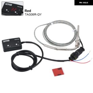 排気温度計排気ガスメーター デジタルセンサー EXT 温度計 ターボ 4WD ハイラックスパトロール EGT - Red