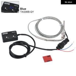 排気温度計排気ガスメーター デジタルセンサー EXT 温度計 ターボ 4WD ハイラックスパトロール EGT - Blue