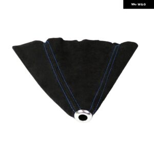スエード レザー レッド/ブルーステッチ シフトノブ シフター ブーツカバー MT/AT JR-SBC11 - BLUE Stitch