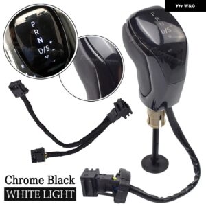 DSG LED シフト電子シフトハンドル VW ゴルフ MK6 MK7 パサート B7 B8 ティグアン MK2 電子シフトハンドル - Chrome-Black-WHITE