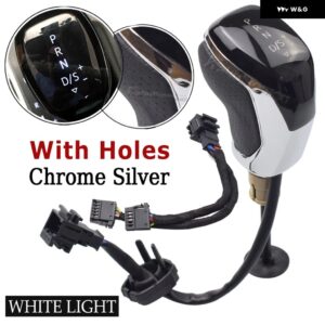 DSG LED シフト電子シフトハンドル VW ゴルフ MK6 MK7 パサート B7 B8 ティグアン MK2 電子シフトハンドル - Chrome-WHITE-Hole