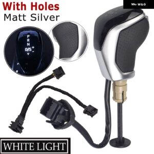 DSG LED シフト電子シフトハンドル VW ゴルフ MK6 MK7 パサート B7 B8 ティグアン MK2 電子シフトハンドル - WHITE-With Holes