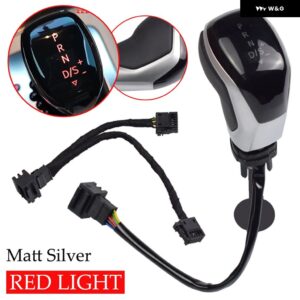 DSG LED シフト電子シフトハンドル VW ゴルフ MK6 MK7 パサート B7 B8 ティグアン MK2 電子シフトハンドル - RED-Matt Silver