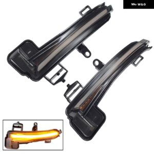 LED ダイナミック サイドウイング マーカー ウィンカーライト 流れる水ウインカー シュコダ スーパーブ A7 B8 MK3 III TYP 3V 2016-19 - Yellow