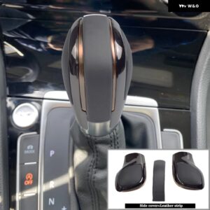 ギアシフト ノブレバーシフター ハンドルスティック VW ゴルフ 6 7 R GTI パサート B7 B8 CC R20 ジェッタ MK6 GLI /マットカースタイリング - Chrome Grey-Gold 1