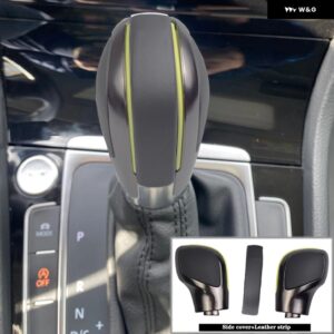ギアシフト ノブレバーシフター ハンドルスティック VW ゴルフ 6 7 R GTI パサート B7 B8 CC R20 ジェッタ MK6 GLI /マットカースタイリング - Matte Grey-Green 1