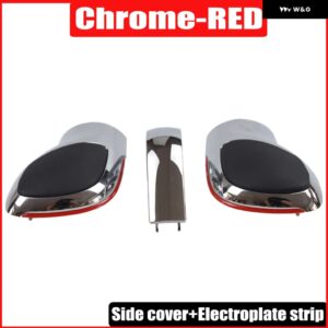 ギアシフト ノブレバーシフター ハンドルスティック VW ゴルフ 6 7 R GTI パサート B7 B8 CC R20 ジェッタ MK6 GLI /マットカースタイリング - Chrome Silver-Red 1