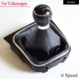 マニュアル 5/6スピード ギアシフト ノブレバースティックゲートルブーツカバー VW ゴルフ 5 MK5 2005-2010 - 6Speed-boot