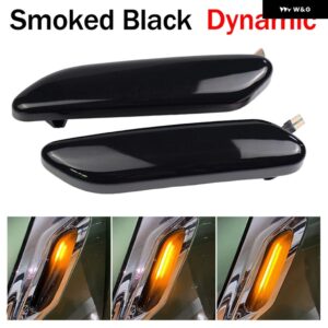 流水ウインカー LED ダイナミック ウィンカーライト ミニクーパー R60 カントリーマン R61 ペースマン サイド マーカー 点滅 インジケータ ー - Dynamic Smoked Type