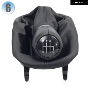 ギアシフト シフター レバーノブ マニュアル 5 6スピードカースタイリングシート レオン I トレド II 1998-2005 ゲートルブーツカバー ケースカラー - 6 speed