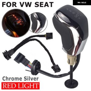 自動 ギアシフト ノブ VW ゴルフ MK6 MK7 パサート B7 B8 ティグアン MK2 トゥアレグ CC シロッコ シュコダ オクタビア シート LED 電子部品 - RED-Chrome