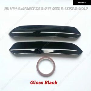 2個 OETTINGER ルーフ スポイラー エクステンション フラップ リアウイング VW ゴルフ 7 MK7 7.5 R GTI GTD R-LINE E-GOLF 2012-2020 カーボンルック - Gloss Black