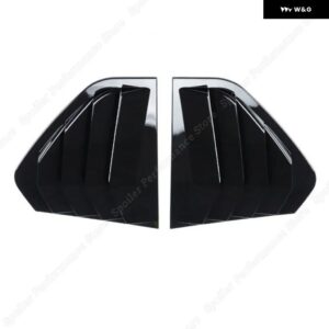 VW ゴルフ 8 MK8 サイドウィンドウ スポイラー スプリッター カバー トリム ルーバー TSI TDI GTI GTE GTD R R-LINE 車窓サンシェード 2020-2022 - Gloss Black