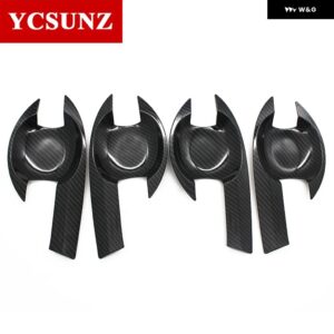 ABS ドア ハンドルボウル インサートカバー いすゞ DMAX D-MAX 2012-19 ピックアップトラック - new carbon fiber