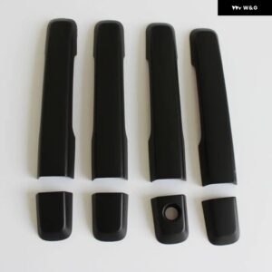 黒ドアハンドルカバー いすゞ DMAX D-MAX 2012-19 ピックアップトラックカー - black