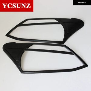 ABS ヘッドライト カバー いすゞ DMAX 2012-15 D-MAX フロントランプフードカバー 車 外装 部品 YCSUNZ - black