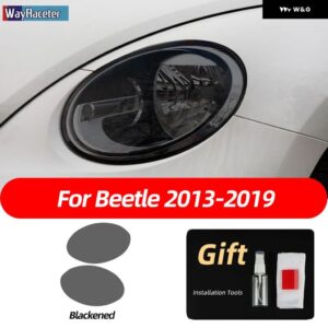スモークブラック TPU ステッカー ヘッドライト フィルム VW ゴルフ 7 8 シロッコティグアン パサート B8 トゥアレグ CR CC アルテオンビートル - Beetle 13-19