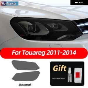 スモークブラック TPU ステッカー ヘッドライト フィルム VW ゴルフ 7 8 シロッコティグアン パサート B8 トゥアレグ CR CC アルテオンビートル - Touareg 11-14