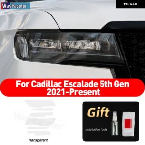 ヘッドライト フィルム テールライト ライトクリアスモークブラック TPU ティント ステッカー キャデラックエスカレード 2021-23 - Only Headlight one 2