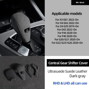 トップスエード ラップ ギアシフト ノブトリム カバー F40 F44 Z4 G29 G22 G23 G26 G20 G21 G42 2023 M パフォーマンス - Dark Gray