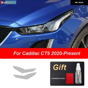 フロントライトクリア ステッカー ヘッドライト フィルムキャデラック XT4 XT5 XT6 CT4 CT5 CT6 XTS ATS エスカレード - CT5