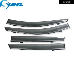 サイドウィンドウ バイザー MG ZS EV ASTOR 2017-24 サンレインガードウェザーシールド ウィンドウ ディフレクター - Chrome Strip