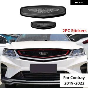フロントグリル フードロゴ ステッカー ステアリングホイール ホイールキャップエンブレム デカール COOLRAY TUGELLA ATLAS PRO AZKARRA 2015-2022 - For Coolray 19-22
