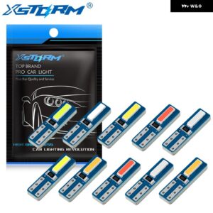 10個 T5 LED 電球 CANBUS W3W 74 286 W1.2W 超高輝度車内ライト自動 ダッシュボード ランプハザード インジケータ 計器 12V - Blue