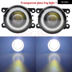 スズキ 2個 フロント フォグライト エンジェルアイ DRL LED フォグランプ 12V ジムニー GRAND VITARA スウィフト SX4 - HZ-LED-white