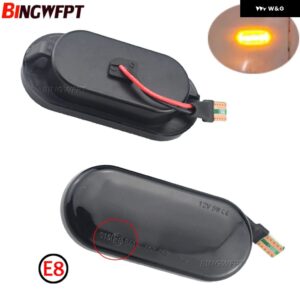 2個 LED サイド マーカー ライト ウィンカーランプ アンバー VW ボーラ ゴルフ 3 4 パサート 3BG ポロ SB6 シート イビサ 6L コルドバトレドレオン - Dynamic Smoked Black