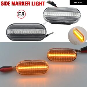 2個 LED サイド マーカー ライト ウィンカーランプ アンバー VW ボーラ ゴルフ 3 4 パサート 3BG ポロ SB6 シート イビサ 6L コルドバトレドレオン - Dynamic Crystal Type