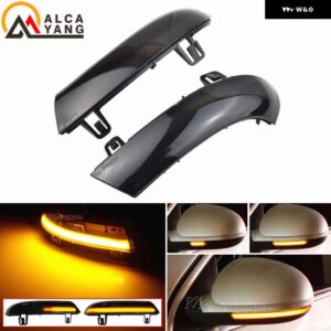 2個 サイドミラー インジケータ ー ダイナミック シーケンシャル 流れる LED ウィンカーライト VW ゴルフ 5 プラス ジェッタ MK5 パサート B6 EOS - Dynamic Yellow