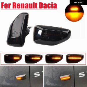 2個 ダイナミック アンバー LED サイドウィンカーウインカー ライト DACIA LOGAN II SANDERO DUSTER 2018 カースタイリング インジケータ ー信号灯 - Dynamic Model A