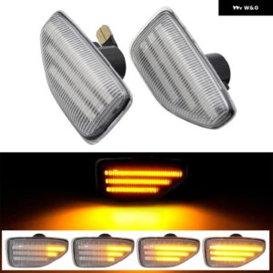 2個 ダイナミック アンバー LED サイドウィンカーウインカー ライト DACIA LOGAN II SANDERO DUSTER 2018 カースタイリング インジケータ ー信号灯 - Dynamic Model D
