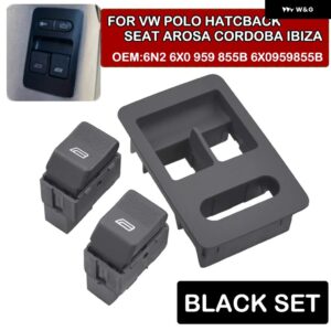 電動ウィンドウ コントロール スイッチ VW ポロハッチバック LUPO シート コルドバシート イビサ 6N2 6X0 959 855B 6X0959855B - black set