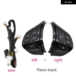 クルーズ コントロール スイッチ ステアリング ホイール ボタン ASX アウトランダー XL 2007-2012 オーディオ ボリューム 電話 - ASX-Piano black