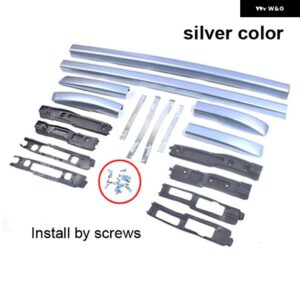 モデル ルーフラック ルーフレール ルーフバー シトロエン C4 エアクロス 2013-2023 黒 8 年前ショップ ドリル穴 - silver color