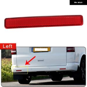 リアバンパー リフレクターレッドレンズテールハザード反射 ステッカー 装飾 VW カラベル T5 37773-2015 - 1 PC Left